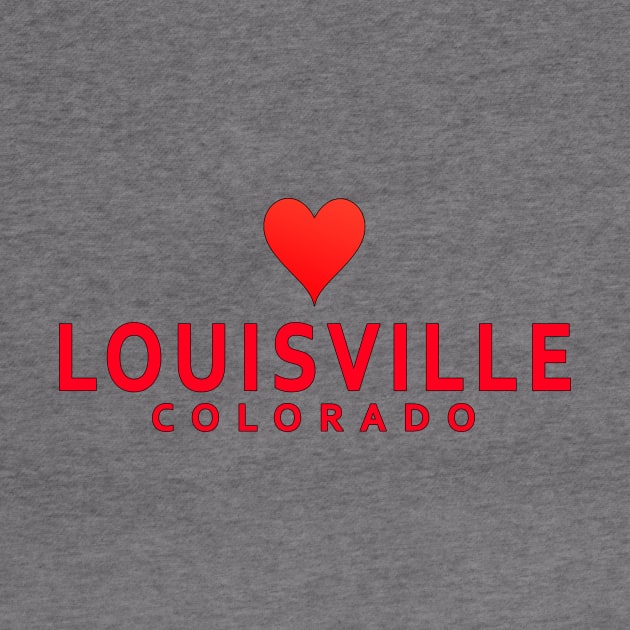 Louisville Colorado with heart by SeattleDesignCompany